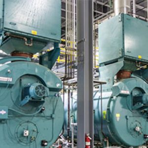 steam boiler in dairy processing plant